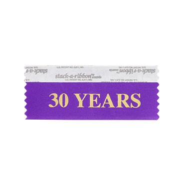 30 Years Stk A Rbn Violet Ribbon Gold Imprint