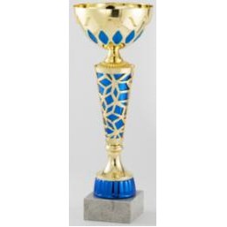 12" Assembled Gold/Blue Cup Trophy