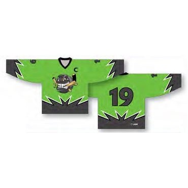 Classic Cut Tri Tone Hockey Jersey w/Wave Design On Cuff & Bottom Hem