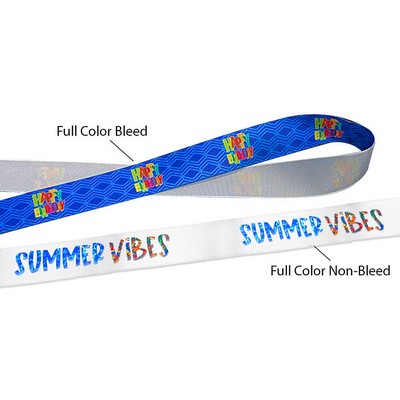 Double Faced Grosgrain Full Color Dye Sublimation PMS Match Printed Ribbon