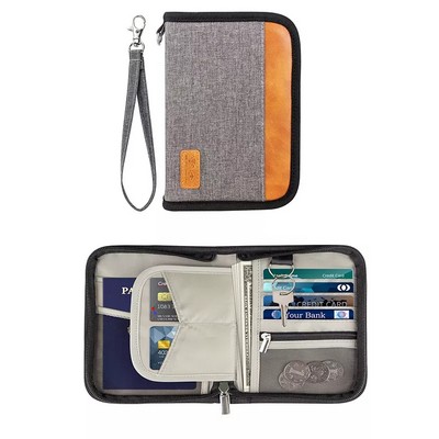 Travel Wallet Rfid Blocking Document Organizer Bag