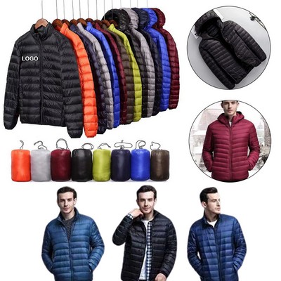 Men's Lightweight Packable Down Puffer Jacket