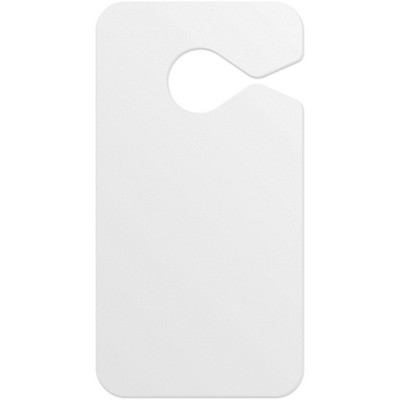 .020 White Gloss Vinyl Plastic Parking Tag (2.75" x 5.25") - Non printed