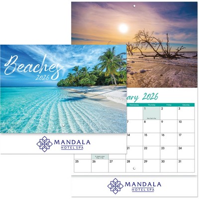 Beaches Stapled Wall Calendar