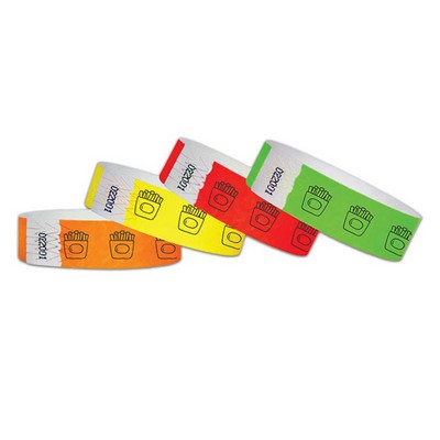 3/4" wide x 10" long - 3/4" French Fries Tyvek Wristbands Printed 1/0