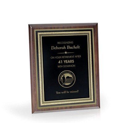 Walker Walnut Award Plaque, 8"x10"