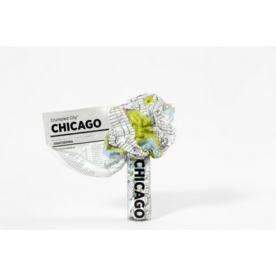 Crumpled City map of Chicago