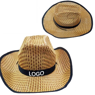 Outdoor Cowboy Straw Hat MOQ 50PCS