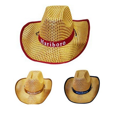 Custom Wide Brim Cowboy Straw Hat