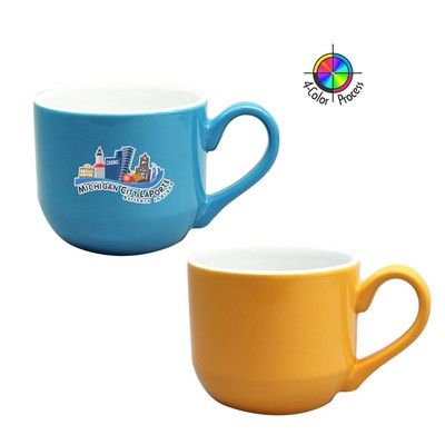 16 Oz. Beach Latte Cup - Golden Yellow (4 Color Process)