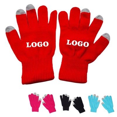 3 Finger Knitted Touch Screen Gloves