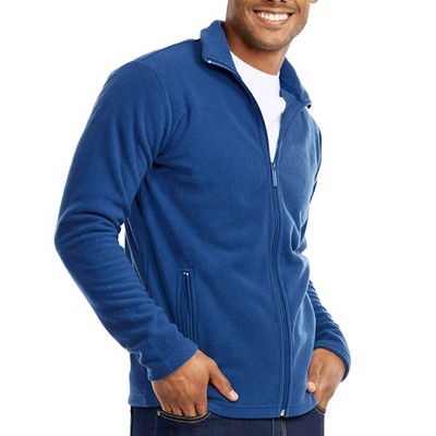 Men's Polar Fleece Jackets - Medium, Assorted Colors (Case of 24)