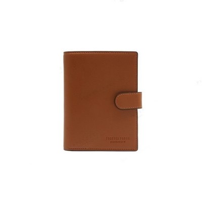 Multicolor Magnetic Buckle Passport Holder ID Wallet