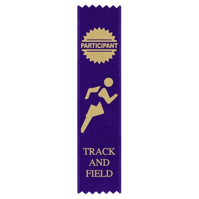 Track & Field Ribbon Participant, 1"x"