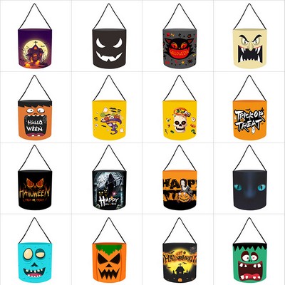 Pumpkin Candy Bucket Kids Carrying Basket Halloween Party