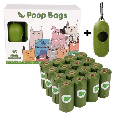 Dog Waste Bags Doggie Poop Bags with Dispenser