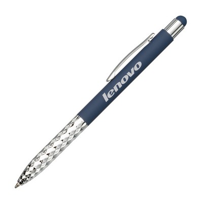 Weston Aluminum Ink Pen w/Chrome Trim - Blue