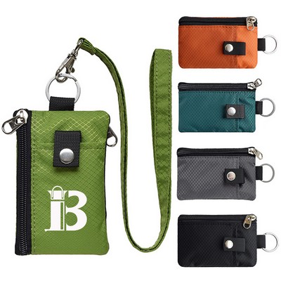 Nylon Small RFID Blocking Wallet with ID Window