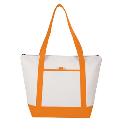 6 " x 13.5 " x 17.5 " 600D Tote Cooler Bag With Zipper