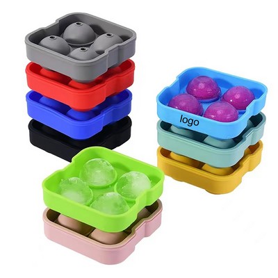 Silicone 4pcs Ice Ball Mold