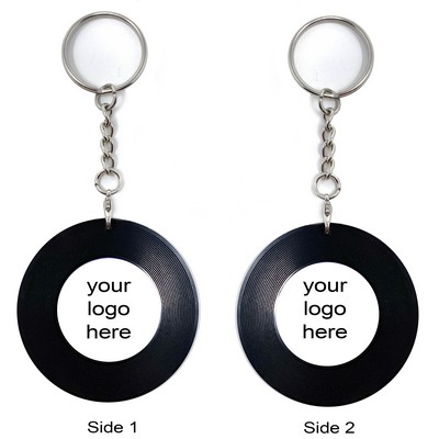 Mini Record Key Chain - 2 Custom Imprints