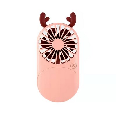 Portable Handheld Fan with Makeup Mirror