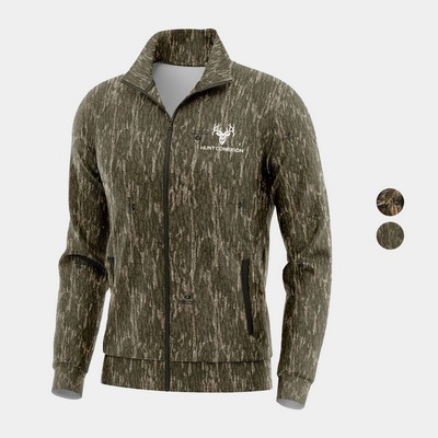 Mossy Oak® Men's 8.2 Oz. Polar Fleece Track Jacket With Pocket