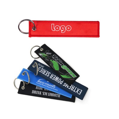 Branded Cotton Webbing Keychain