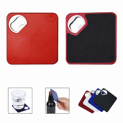 Square Bottle Opener Coaster