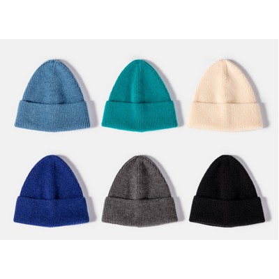 Fashion Style Solid Color Knit Beanie