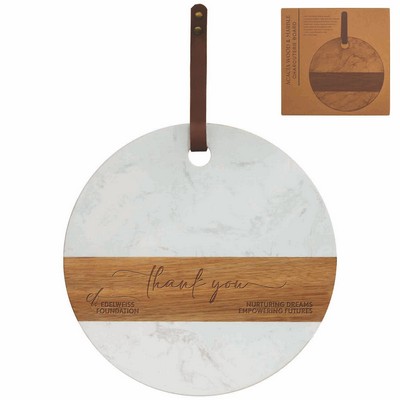 Acacia Wood & Marble Charcuterie Board