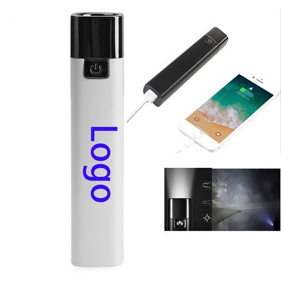 Rechargeable Charger Mini Power Bank LED Flashlight Torch