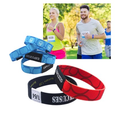 Custom Full Color Woven Wristband - Elastic Sport Event Band