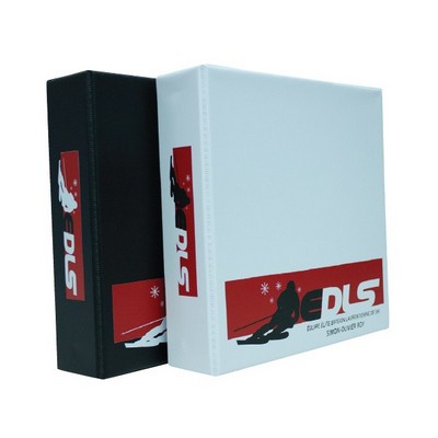 Standard 3/4'' CAPACITY - 3 "D" Ring Suede Vinyl Binders w/Triggers - 150 Sheets