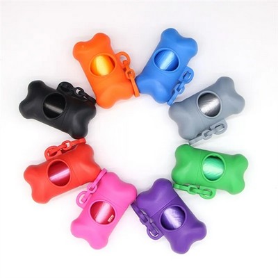 Pet Waste Bag Dispenser with Bone-Shaped Design