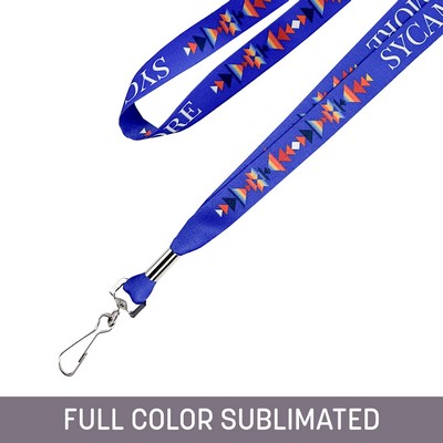 3/4" Full Color Sublimated Lanyard w/ Swivel Snap