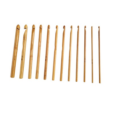 Set of 12 Bamboo Crochet Hooks