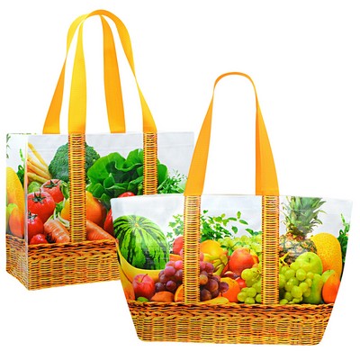 Top-Quality Laminated Woven Reusable Grocery Bag 15"x13"x8"