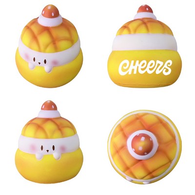 Cream Puff PU Stress Reliever Toy