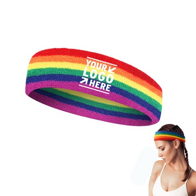 Spandex Pride Rainbow Sports Headband