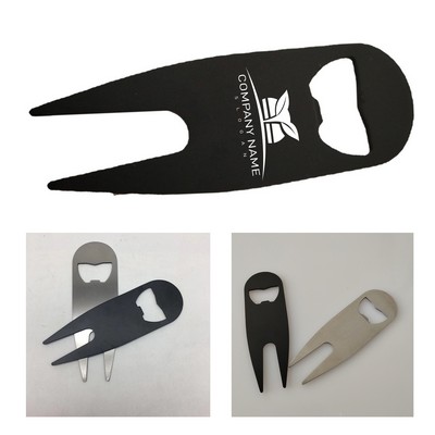 Black Golf Fork Bottle Opener