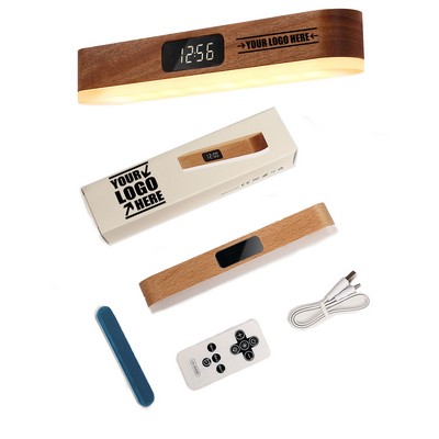 Wood Remote Control Timing Clock Led Light Lamp