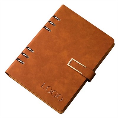 Refillable A5 Leather Binder Journal