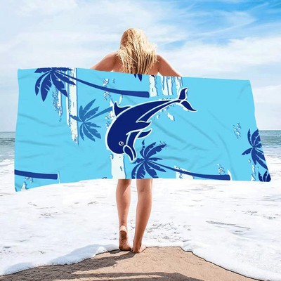 59.05" x 29.52" Sublimated Microfiber Beach Towel