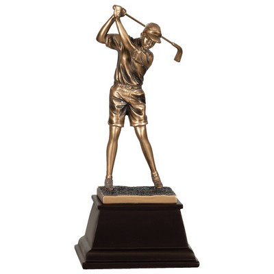 Golf Award, Female Figure, 13 1/4"H