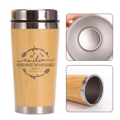 15oz Bamboo Thermos Tea Cup