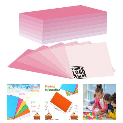 300-Piece 3x5 Inch Colored Blank Index Cards