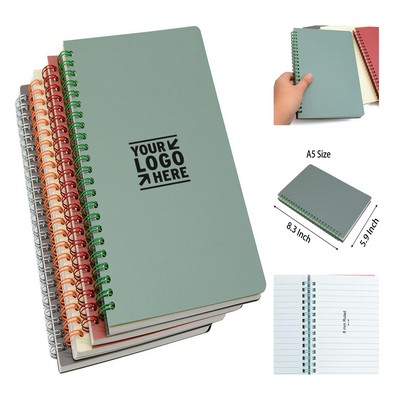 A5 8.3 x 5.9 Inch Hardcover 160-Page Spiral Journal