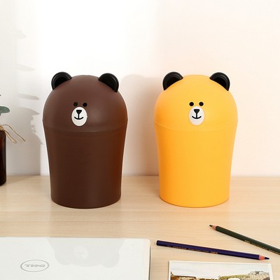 Adorable Bear Mini Desktop Trash Can