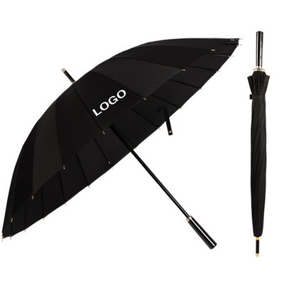 24 Bone Automatic Straight-Bar Weatherproof Umbrella